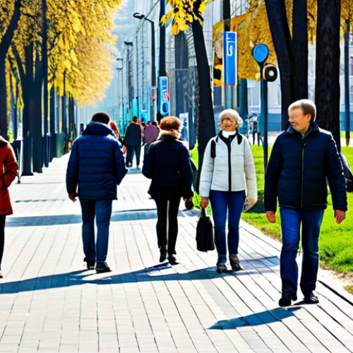 Home 11 Safe Cityscape**
"A modern Russian city street scene, daytime, showing pedestrians walking on well-lit sidewalks, with visible security cameras on buildings, fully clothed people of diverse ages and backgrounds, modest clothing, well-maintained parks with families, safe for work, appropriate content, professional urban planning photography, perfect anatomy, natural proportions, professional, family-friendly atmosphere, focus on community well-being."
**