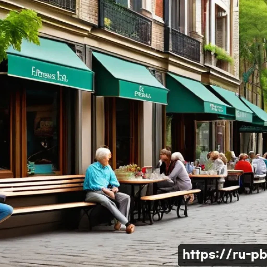 워커블 시티 디자인의 미래 전망 - **A Vibrant Green Pedestrian Boulevard**
Create a picturesque, bustling pedestrian boulevard in ...