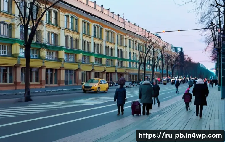 워커블 시티 디자인을 위한 연구 방법론 - A busy urban street in Moscow during early evening, showing diverse pedestrians including elderly pe...