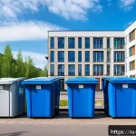 Home 23 도시 내 재활용 공간 디자인 사례 - A modern urban recycling facility in a large Russian city, featuring an automated sorting station wi...